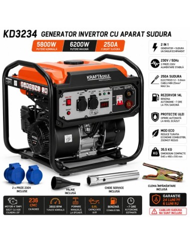 Generator invertor sudura 5800W 250A,... Generator invertor sudura 5800W 250A,...