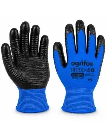 Manusi protectie nitril aderenta sporita, poliester 13, rezistente ulei grasimi, Ogrifox OX-PLUMO NB