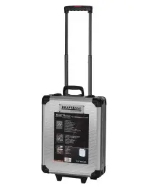 Set scule, Kraft&Dele, 187 piese, valiza aluminiu cu roti, KD11357
