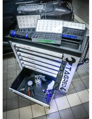 TA212- Dulap metalic , cu roti, pentru depozitarea uneltelor, 251 elemente Tagred TAGRED Professional - Dulap scule