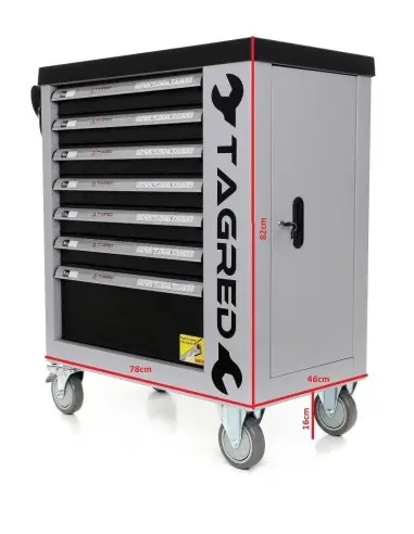 TA212- Dulap metalic , cu roti, pentru depozitarea uneltelor, 251 elemente Tagred TAGRED Professional - Dulap scule