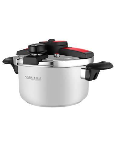Oala sub presiune 22 cm, Kraft&Dele, 6L, inox, inductie, KD4298 Oala sub presiune 22 cm, Kraft&Dele, 6L, inox, inductie, KD4298