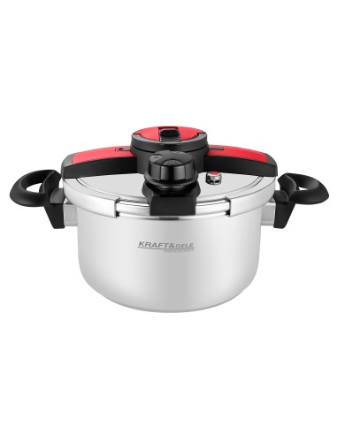 Oala sub presiune 22 cm, Kraft&Dele, 6L, inox, inductie, KD4298 Oala sub presiune 22 cm, Kraft&Dele, 6L, inox, inductie, KD4298