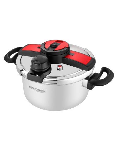Oala sub presiune 22 cm, Kraft&Dele, 6L, inox, inductie, KD4298 Oala sub presiune 22 cm, Kraft&Dele, 6L, inox, inductie, KD4298