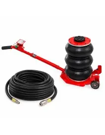 Pachet cric pneumatic, Kraft&Dele, 3.5T, 150-400 mm + furtun pneumatic 15 m, 10x17 mm, TOP47066