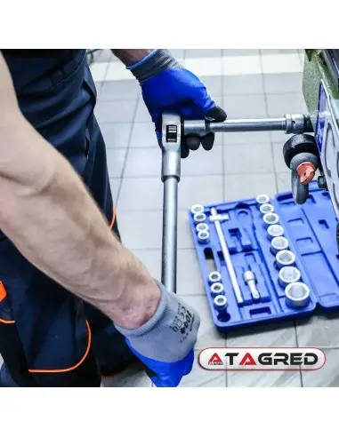 TA205-Trusa profesionala de 21 chei haxagonale cu soclu si clichet 3/4" din otel CrV Tagred TAGRED Professional - Chei si truse 