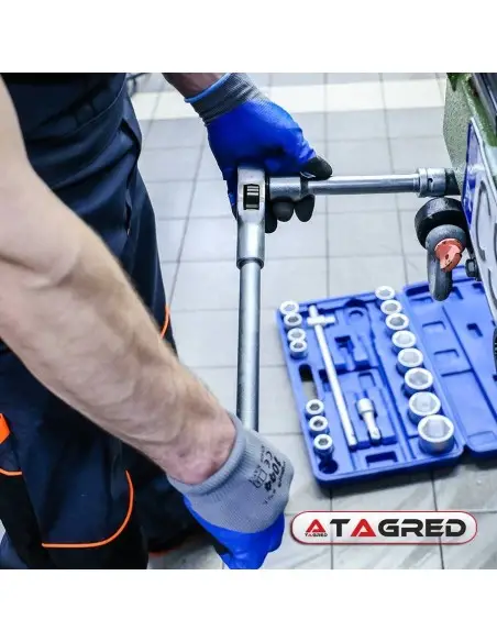 TA205-Trusa profesionala de 21 chei haxagonale cu soclu si clichet 3/4" din otel CrV Tagred TAGRED Professional - Chei si truse 