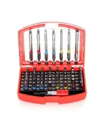 Set 56 accesorii, biti, 1/4" 25 mm, 75 mm din CrV TORX, TA1206, Tagred