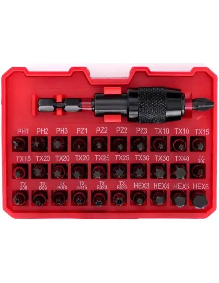 TA1208-Trusa 32 biti de impact CrV cu prelungitor Tagred TAGRED Professional - Biti si seturi biti TA1208-Trusa 32 biti de impact CrV cu prelungitor Tagred TAGRED Professional - Biti si seturi biti