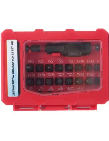 TA1208-Trusa 32 biti de impact CrV cu prelungitor Tagred TAGRED Professional - Biti si seturi biti TA1208-Trusa 32 biti de impact CrV cu prelungitor Tagred TAGRED Professional - Biti si seturi biti