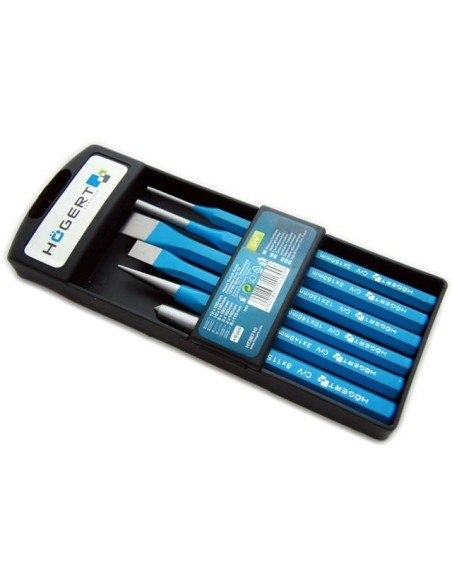 Set 6 buc dalti pentru perforarea materialelor dure HT3B710 Hogert Hogert Technik - Seturi dalti