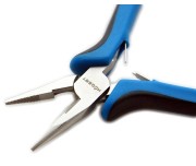 Cleste profesional de precizie, Hogert, cu nas lung, 130 mm, din otel rezistent cu maner bi-material antiderapant Hogert Technik