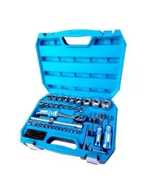 Trusa scule/chei tubulare, Hogert, 1/2 ”, 1/4”, 89 piese