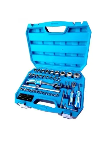 Trusa scule/chei tubulare, Hogert, 1/2 ”, 1/4”, 89 piese
