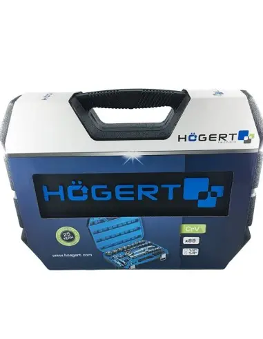 Trusa scule/chei tubulare, Hogert, 1/2 ”, 1/4”, 89 piese