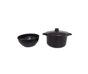 Oala cu strecuratoare si capac, Bass Polska, otel carbon, 26 cm, 5 l