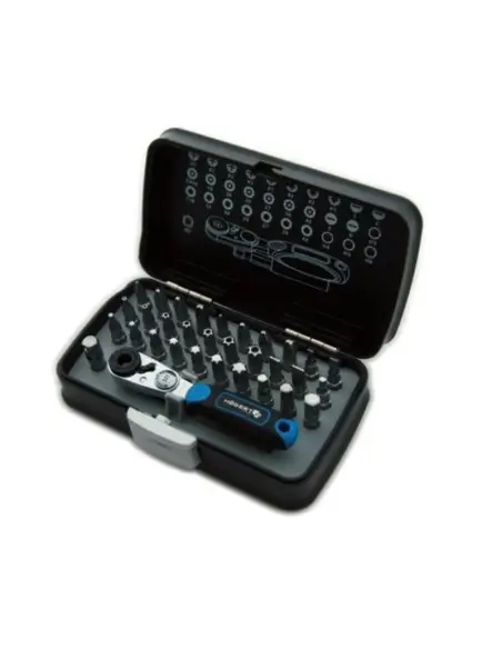 Set biti, Hogert, 1/4", cu antrenor cu clichet, 33 piese