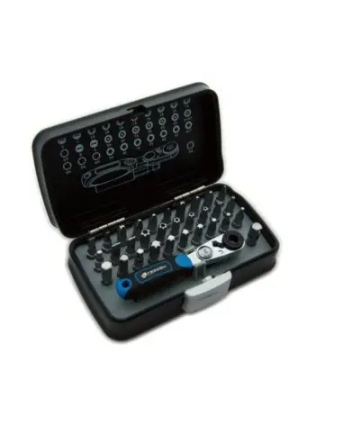 Set biti, Hogert, 1/4", cu antrenor cu clichet, 33 piese