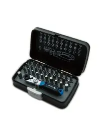 Trusa biti 1/4", cu adaptor magnetic, contine 30 piese pentru insurubat depozitate intr-o cutie din plastic.