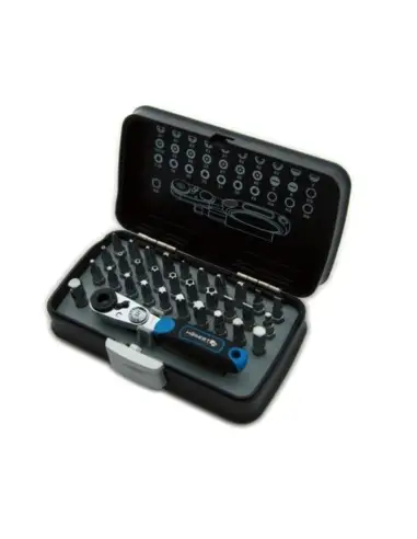 Trusa biti 1/4", cu adaptor magnetic, contine 30 piese pentru insurubat depozitate intr-o cutie din plastic.