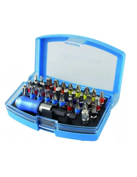 Set biti, Hogert, 1/4", cu adaptor, 32 piese