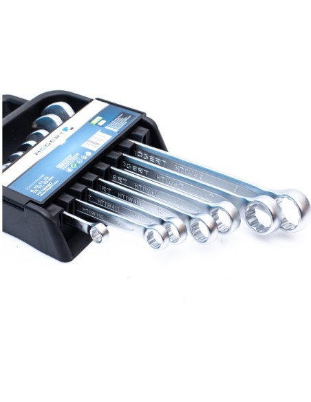 Set chei combinate, Hogert, cu dimensiuni cuprinse intre 8-19 mm, format din 7 piese. Set chei combinate, Hogert, cu dimensiuni cuprinse intre 8-19 mm, format din 7 piese.
