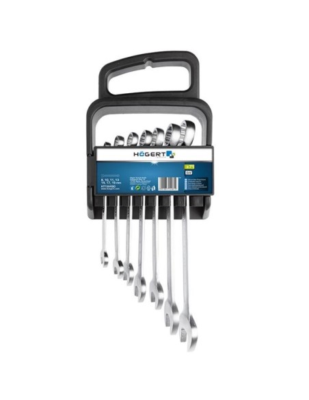 Set chei combinate, Hogert, cu dimensiuni cuprinse intre 8-19 mm, format din 7 piese. Set chei combinate, Hogert, cu dimensiuni cuprinse intre 8-19 mm, format din 7 piese.