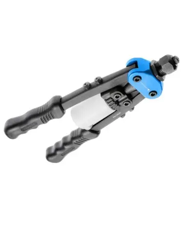 Cleste nituri, Hogert, lungime 250 mm, cu 5 capete interschimbabile cu dimensiunile: 2.4 mm, 3.2 mm, 2x 4.0 mm, 4.8 mm.
