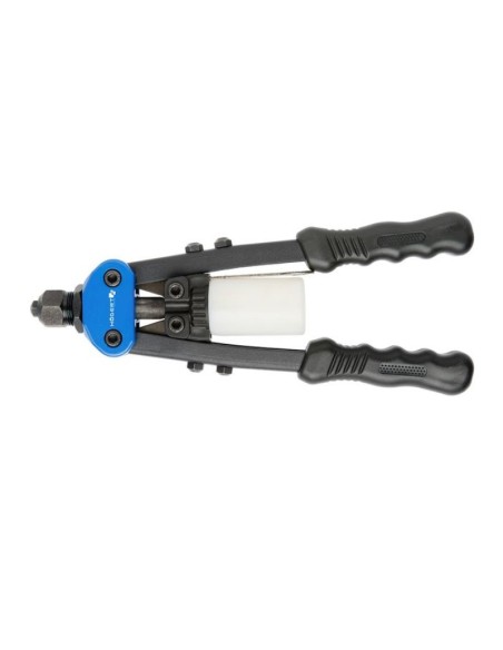 Cleste nituri, Hogert, lungime 250 mm, cu 5 capete interschimbabile cu dimensiunile: 2.4 mm, 3.2 mm, 2x 4.0 mm, 4.8 mm. Cleste nituri, Hogert, lungime 250 mm, cu 5 capete interschimbabile cu dimensiunile: 2.4 mm, 3.2 mm, 2x 4.0 mm, 4.8 mm.