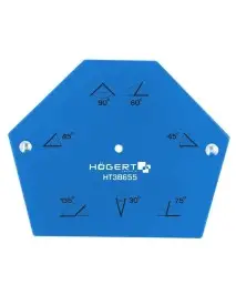 Vinclu magnetic, pentru sudura, Hogert, cu 6 unghiuri de lucru, avand capacitatea de sustinere de aproximativ 34 Kg.
