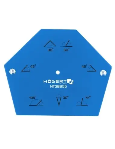 Vinclu magnetic, pentru sudura, Hogert, cu 6 unghiuri de lucru, avand capacitatea de sustinere de aproximativ 34 Kg. Vinclu magnetic, pentru sudura, Hogert, cu 6 unghiuri de lucru, avand capacitatea de sustinere de aproximativ 34 Kg.