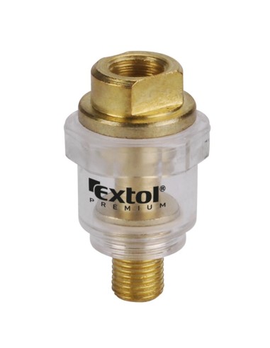 Lubrificator pentru scule pneumatice 1/4", Extol Premium, 6.2 bar cu un recipient de 15 ml pentru ulei.