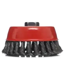 Perie pentru polizor unghiular, KraftDele, M14, 125mm, cu sarma otelita, KD10973