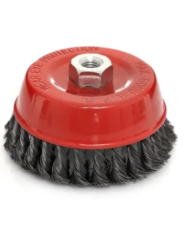 Perie pentru polizor unghiular, KraftDele, M14, 125mm, cu sarma otelita Perie pentru polizor unghiular, KraftDele, M14, 125mm, cu sarma otelita