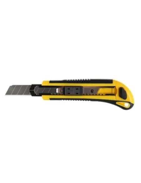Set 1 cutter si 3 lame de rezerva, Kraft&Dele, 18 mm din otel carbon si corp din plastic Set 1 cutter si 3 lame de rezerva, Kraft&Dele, 18 mm din otel carbon si corp din plastic