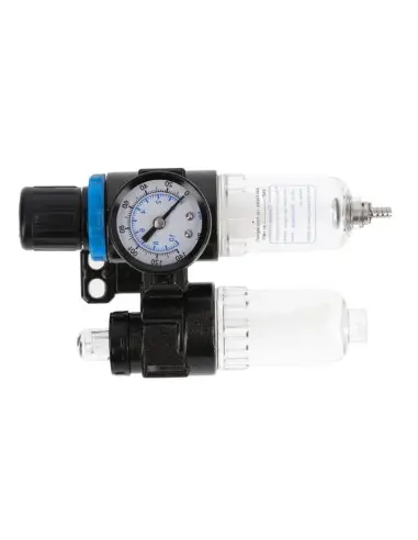 Filtru compresor cu regulator de presiune ulei si separator aer, 1/4"