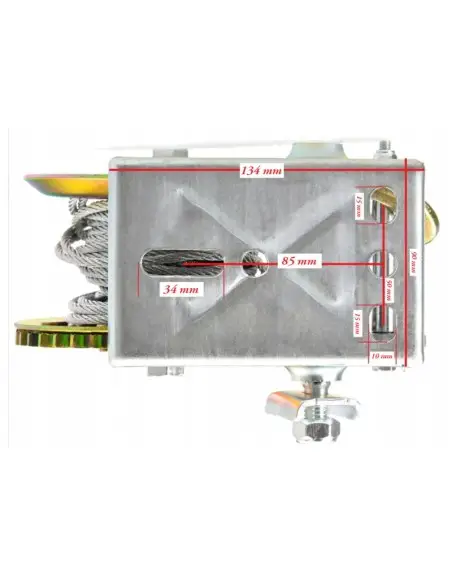 Troliu manual, Tagred, max 545 kg, cablu din otel 10 m