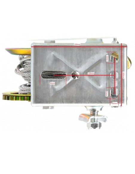 Troliu manual, Tagred, max 1588 kg, cu centura 10m