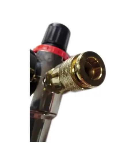 Reductor presiune aer cu filtru, pentru reglarea presiunii aerului de lucru in sistemele pneumatice.