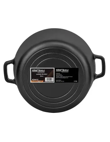 Oala din fonta 2 in 1, Kraft&Dele, 26 cm, capac tigaie, KD4412