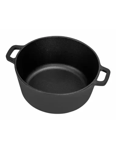 Oala din fonta 2 in 1, Kraft&Dele, 26 cm, capac tigaie, KD4412