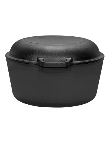 Oala din fonta 2 in 1, Kraft&Dele, 26 cm, capac tigaie, KD4412