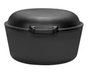 Oala din fonta 2 in 1, Kraft&Dele, 26 cm, capac tigaie, KD4412