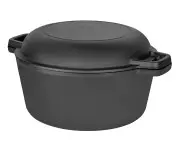 Oala din fonta 2 in 1, Kraft&Dele, 26 cm, capac tigaie, KD4412