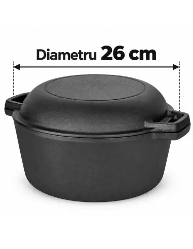 Oala fonta 2 in 1 Kraft&Dele KD4412, 26 cm