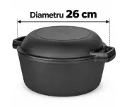 Oala fonta 2 in 1 Kraft&Dele KD4412, 26 cm