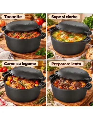 Oala fonta 2 in 1 Kraft&Dele KD4412, 26 cm