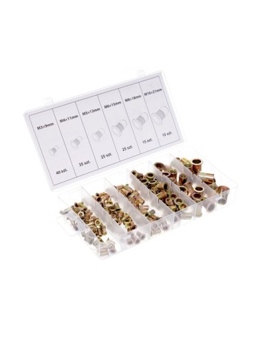 Set 150 piulite nituibile, din otel, M3, M4, M5, M6, M8, M10, Tagred. Set 150 piulite nituibile, din otel, M3, M4, M5, M6, M8, M10, Tagred.