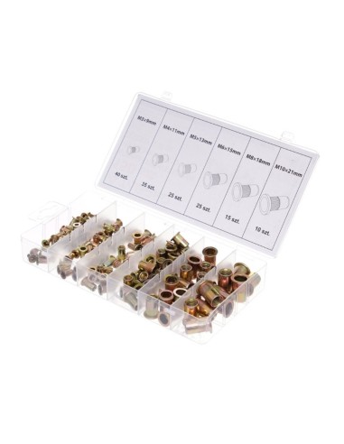 Set 150 piulite nituibile, din otel, M3, M4, M5, M6, M8, M10, Tagred. Set 150 piulite nituibile, din otel, M3, M4, M5, M6, M8, M10, Tagred.