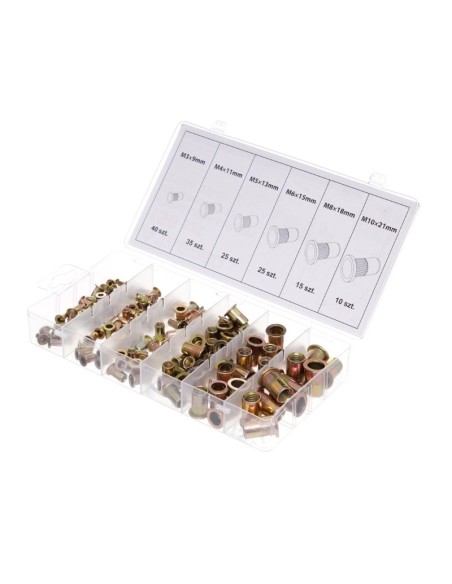 Set 150 piulite nituibile, din otel, M3, M4, M5, M6, M8, M10, Tagred. Set 150 piulite nituibile, din otel, M3, M4, M5, M6, M8, M10, Tagred.